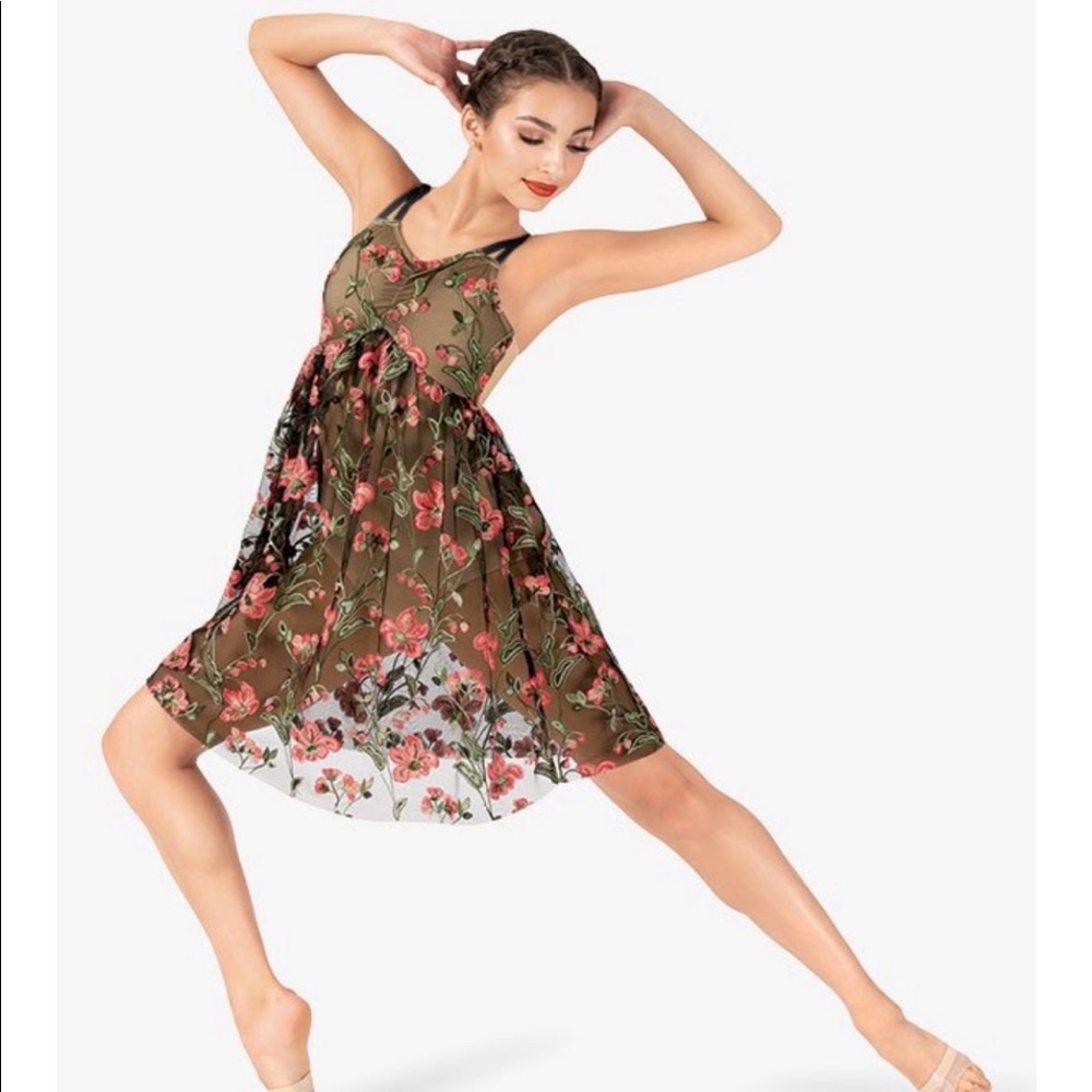 Dance Solo costume roses romantic ballet / lyrical/ jazz size Sz small